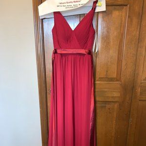Azazie Leanne Burgundy Size 4 (A4)
